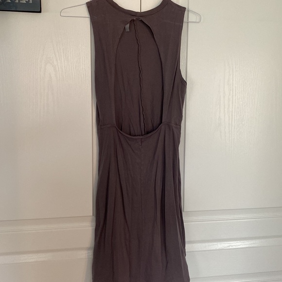 Cotton light summer casual dress. Mauve grey colour - Picture 2 of 2